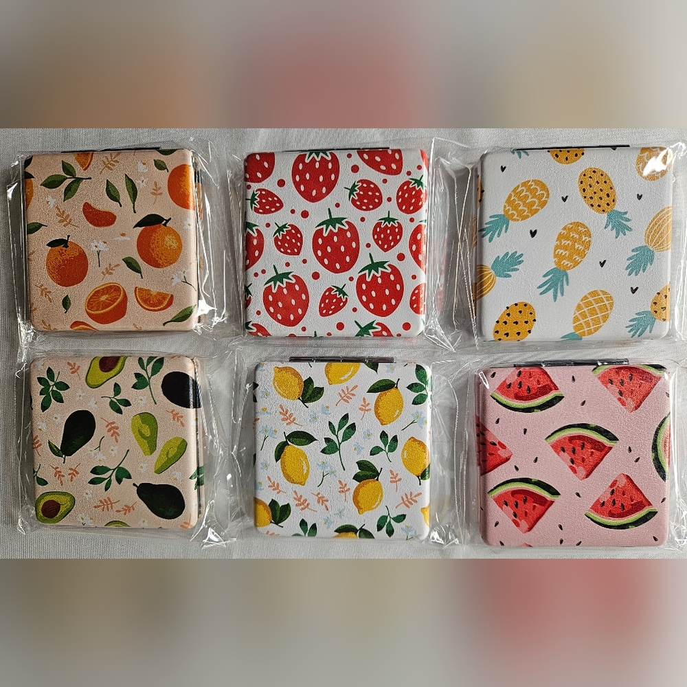 Fruit Pattern Compact Mirror NEW - Pick 1